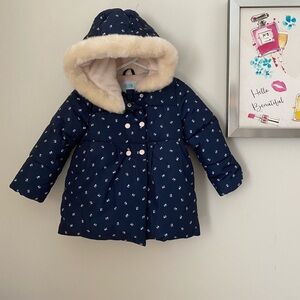 NWOT- OBAIBI
Baby girls' blue floral lined quilted coat size 3y